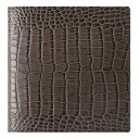 【10%OFFクーポン】クオバディス 16x16cm 本革ダイアリーカバー クロコ グリ 手帳カバー メーカー品番qv16x1621gy