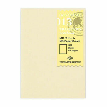 【10%OFFクーポン】デザインフィル トラベラーズノート リフィル パスポートサイズ 013 MDクリーム メーカー品番14404006のサムネイル