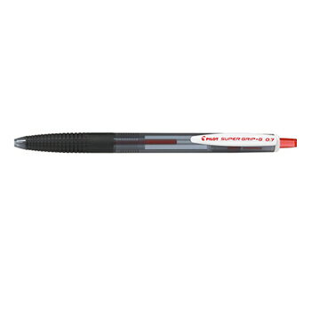 【10%OFFクーポン】パイロット 油性ボールペン スーパーグリップG ノック式 0.7mm レッド メーカー品番BSGK-10F-RR・50個までメール便にて発送いたします