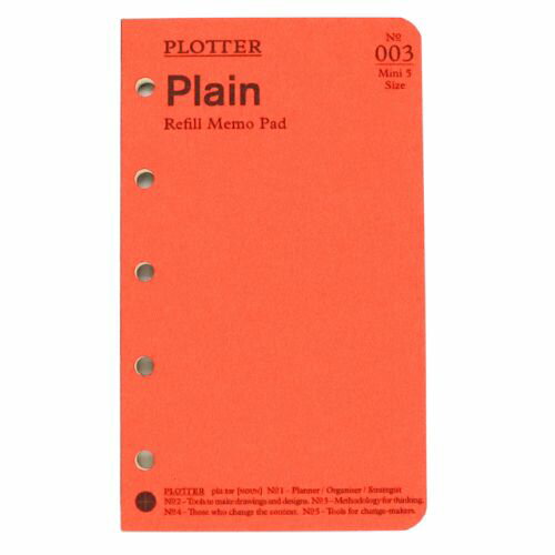 【10%OFFクーポン】プロッター リフィルメモパッド無地80枚 ミニ5サイズ システム手帳リフィル PLOTTER メーカー品番77718113