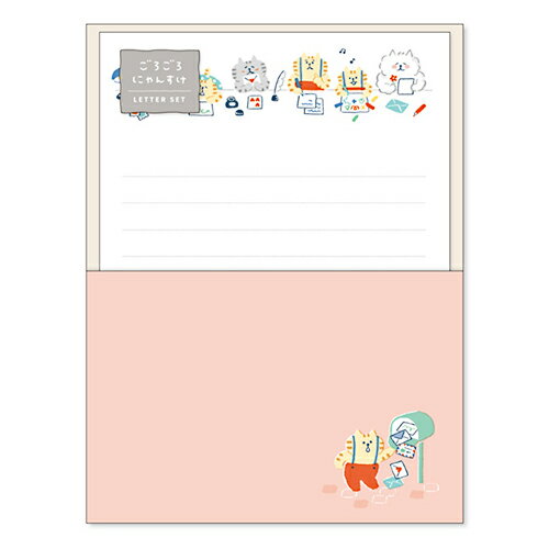 【10%OFFクーポン】マインドウェイブ ごろごろにゃんすけ レターセット おてがみ MIND WAVE メーカー品番58015