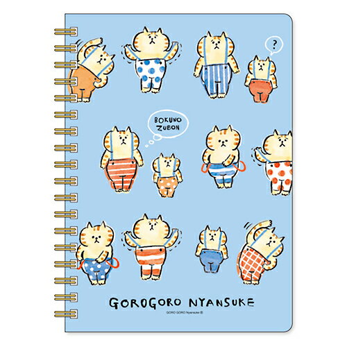 【10%OFFクーポン】マインドウェイブ ごろごろにゃんすけ B6リングノート サスペンダー兄弟 MIND WAVE メーカー品番58019