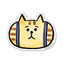 【10%OFFクーポン】マインドウェイブ ごろごろにゃんすけ ステッカー サスペンダーくん フェイス MIND WAVE メーカー品番82138