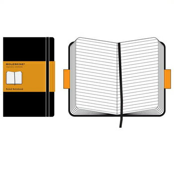 MOLESKINE モレスキンクラシックノートブック ハードカバー 横罫 ポケット ブラック (MM710) メーカー品番5180090