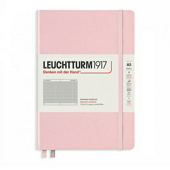 【10%OFFクーポン】ロイヒトトゥルム1917 ノートブック ハードカバー ミディアム A5 方眼 パウダー メ..