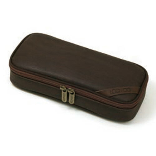 【10%OFFクーポン】LOONLOON664 ウッド ペンケース 筆箱 ルンルン ダークブラウン メーカー品番222462