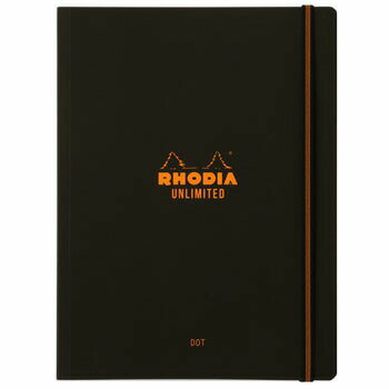 【10%OFFクーポン】ロディア アンリミテッド A5+ ドット方眼 ブラック Unlimited ノート RHODIA メーカー品番cf118969