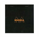 【10%OFFクーポン】RHODIA ブロックロディア No.148 ル・キャレ ブラック メモ帳 メーカー品番cf148209