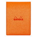 【10%OFFクーポン】ロディア メタリックPUレザー ブロックカバー No11 メモ帳 オレンジ RHODIA メーカー品番cfmtpu11or