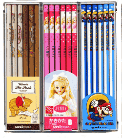 【数量限定 名入れ無料】なめらかなキャラクターの書き心地 三菱鉛筆 ユニスターかきかた鉛筆