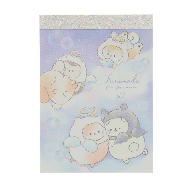 クラックス ファニマルズ ミニメモ 天使悪魔 2柄 70枚 プレゼント メモ帳 プチギフト お礼 20冊までメール便対応 文具 大人かわいい