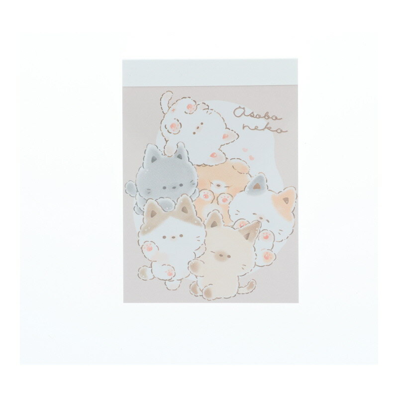 クラックス うちのねこちゃん あそぼうねこ ミニメモ 2柄 70枚 日本製 女子文具 プレゼント メモ帳 プチギフト お礼 20冊までメール便対応 文具 大人か...