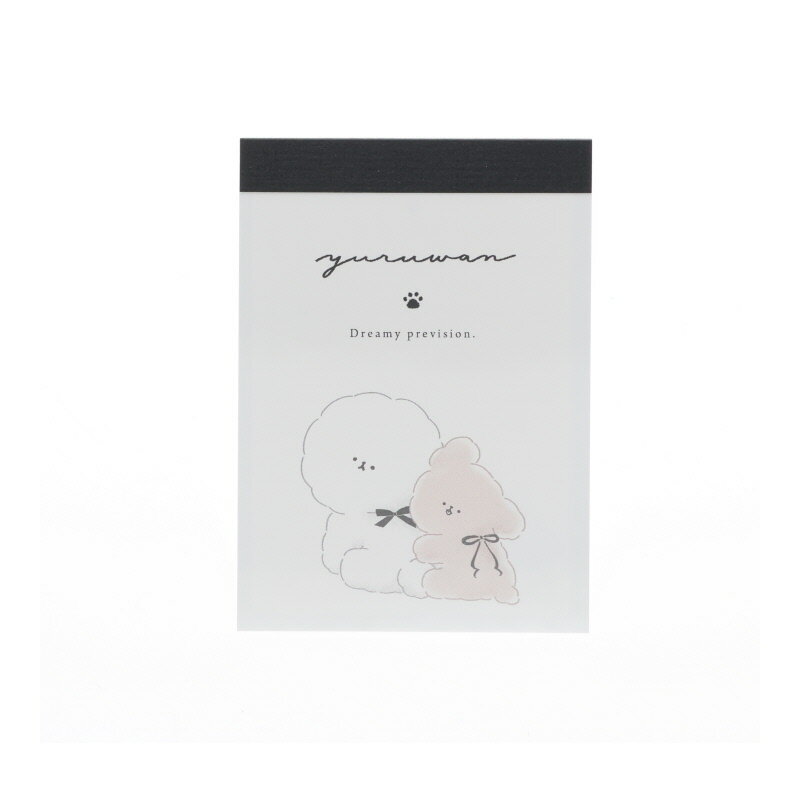 カミオジャパン ゆるわん ミニメモ リボン 新学期準備文具 新学期準備文具 2柄 70枚 日本製 女子文具 プレゼント メモ帳 プチギフト お礼 20冊までメー...