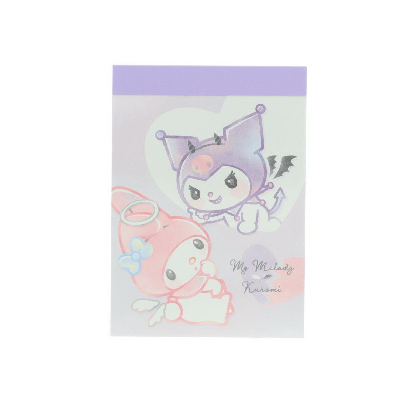 カミオジャパン サンリオ ミニメモ帳 クロミ&マイメロディ 天使悪魔 2柄 70枚 日本製 女子文具 プレゼント メモ帳 プチギフト お礼 20冊までメール便対...