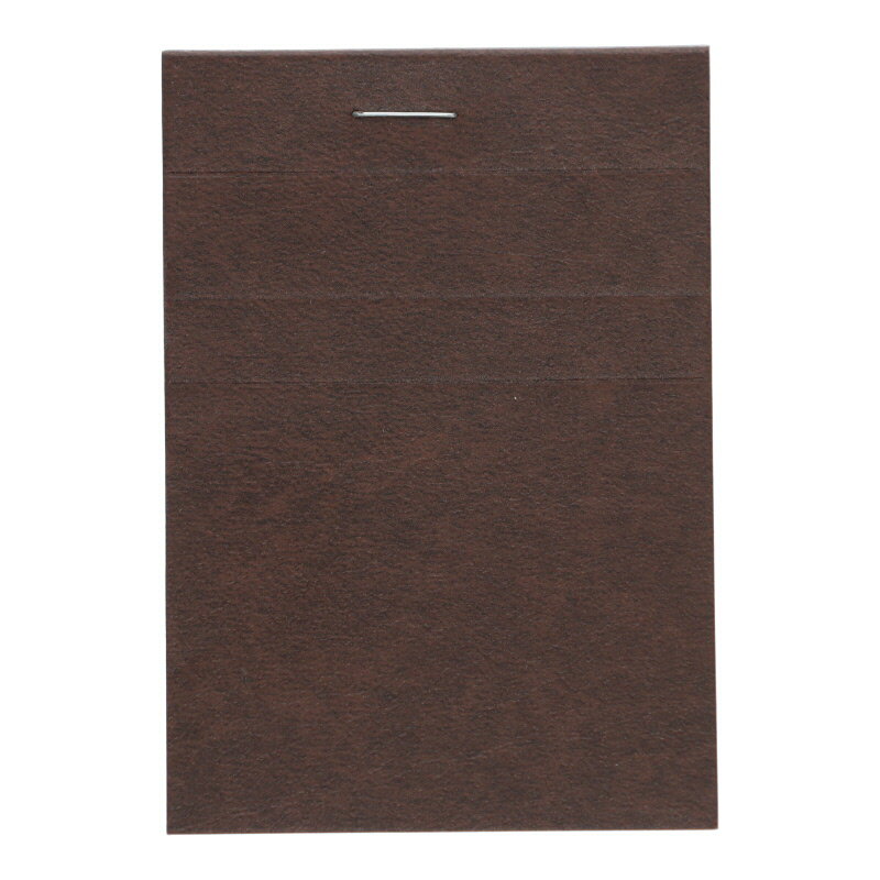 無地メモパッド 80枚 携帯サイズ ブラウン W75×H105mm シンプル文房具 学習 ビジネス 日常用