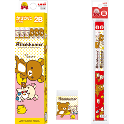 【名入れ無料】 キャラクターの書き心地 リラックマ鉛筆3点ギフトセット