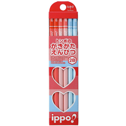 トンボの書き心地 ippo!かきかた鉛筆プレーンピンク 1ダースセット その1