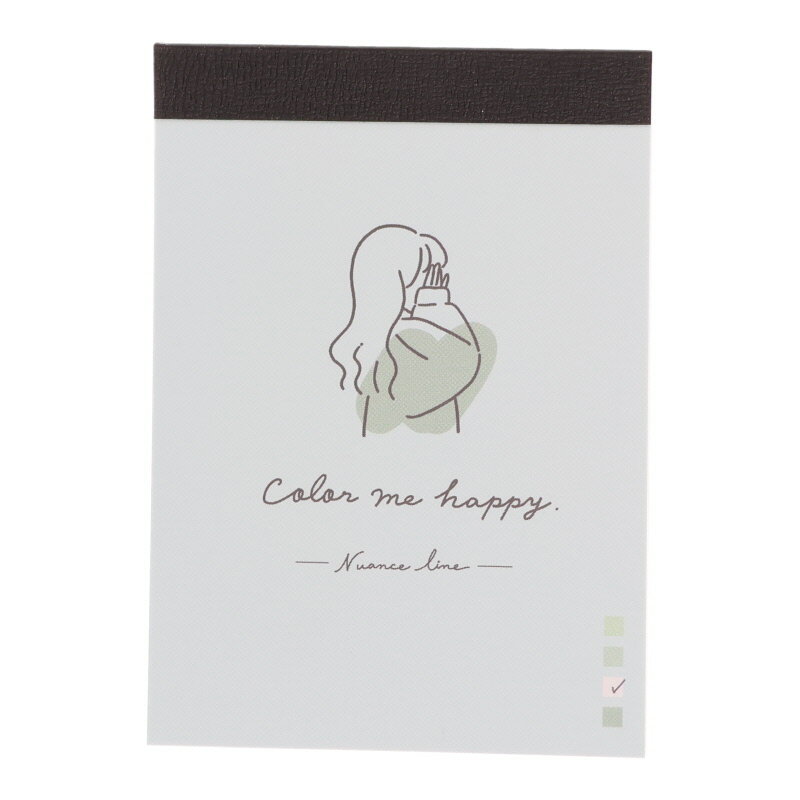 クラックス ミニメモ Nuancelineハピネス 2柄 80枚 日本製 女子文具 プレゼント メモ帳 プチギフト お礼 20冊までメール便対応 文具 大人かわ...