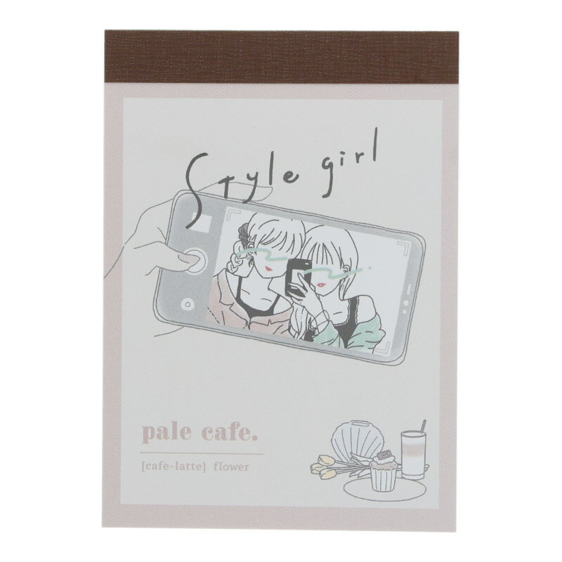 クラックス ミニメモ StylegirlPALECAFE 2柄 80枚 日本製 女子文具 プレゼント メモ帳 プチギフト お礼 20冊までメール便対応 文具 大...