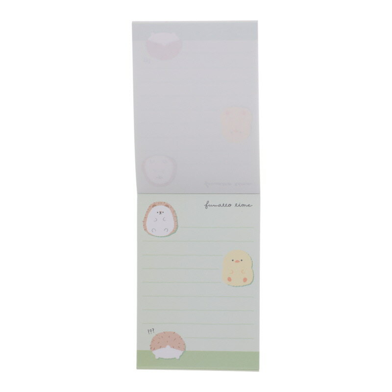 クラックス ミニメモ ふわっとタイムハリネズミ＆ヒヨコ 2柄 80枚 日本製 女子文具 プレゼント メモ帳 プチギフト お礼 20冊までメール便対応 文具 大人かわいい
