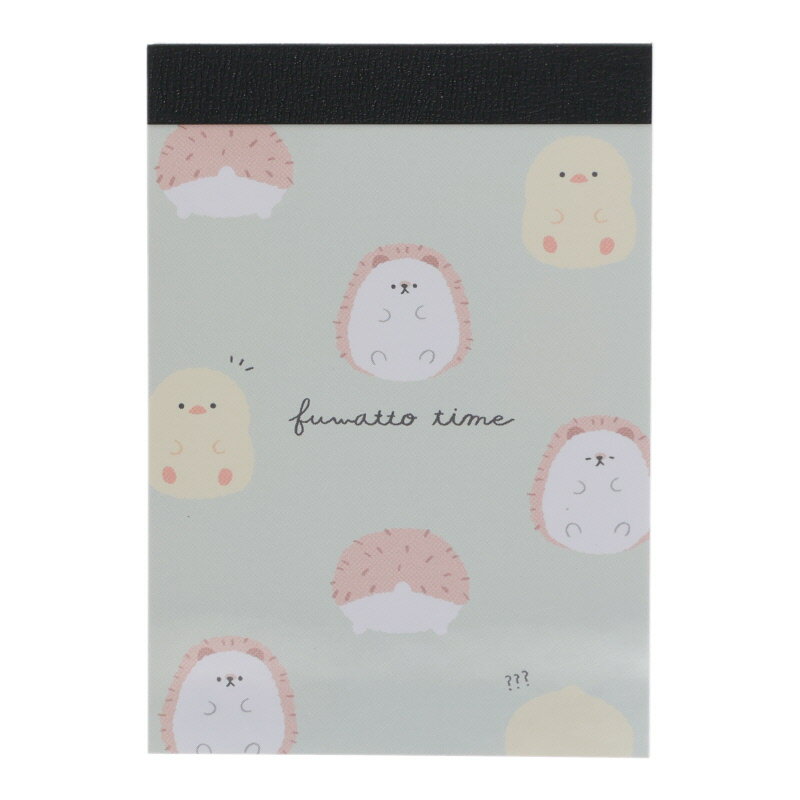 クラックス ミニメモ ふわっとタイムハリネズミ&ヒヨコ 2柄 80枚 日本製 女子文具 プレゼント メモ帳 プチギフト お礼 20冊までメール便対応 文具 大人...