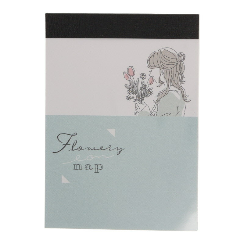 カミオジャパン ミニメモ モアガール FLOWERY NAP 2柄 80枚 日本製 女子文具 プレゼン メモ帳 プチギフト お礼 20冊までメール便対応 文具 ...
