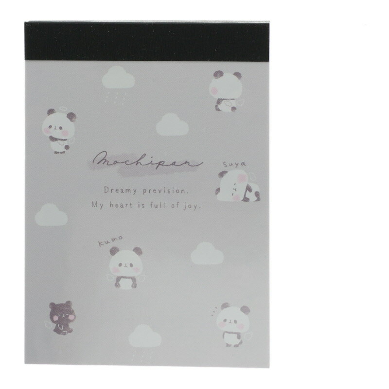 クラックス ミニメモ モチモチパンダANGELMOCHI 2柄 80枚 日本製 女子文具 プレゼント メモ帳 プチギフト お礼 20冊までメール便対応 文具 大...