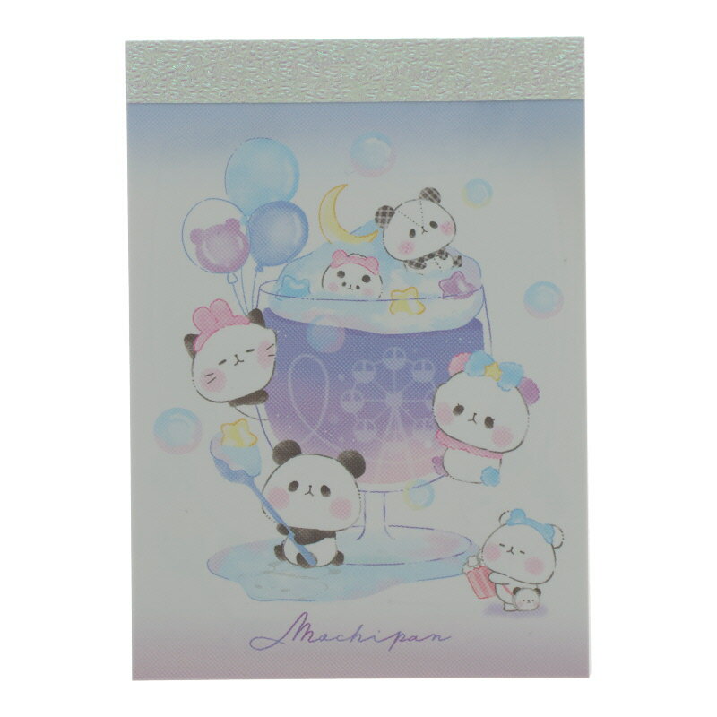 カミオジャパン ミニメモ もちもちぱんだ 遊園地 2柄 70枚 日本製 女子文具 プレゼント