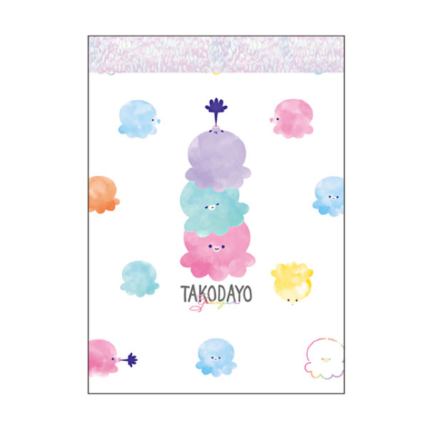 クラックス ミニメモ たこだよ チマチマ 2柄 80枚 日本製 メモ帳 プチギフト お礼 20冊までメール便対応 文具 大人かわいい