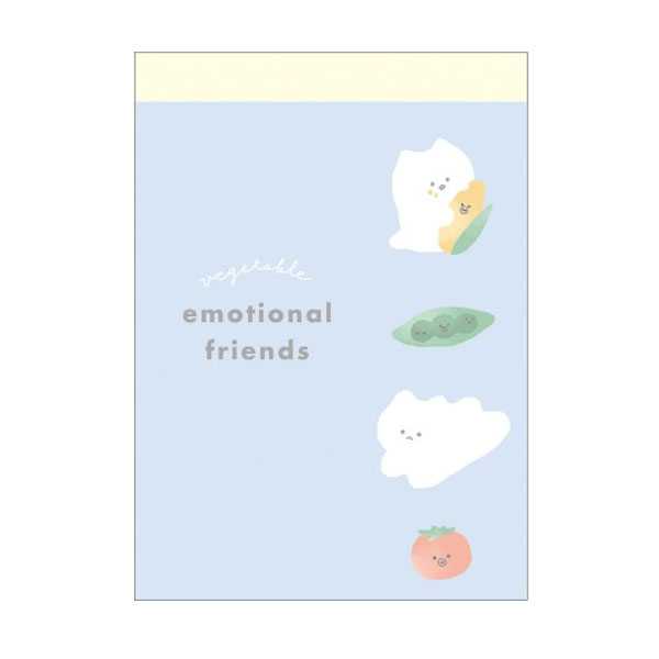 クラックス ミニメモ エモーショナルフレンズ 2柄 80枚 日本製 メモ帳 プチギフト お礼 20冊までメール便対応 文具 大人かわいい