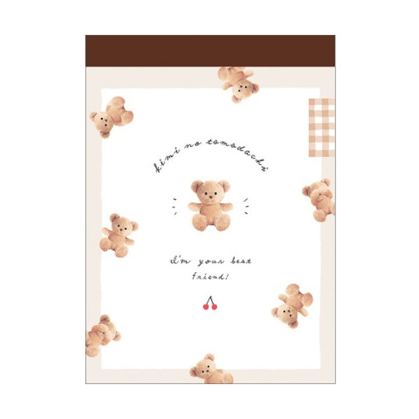 クラックス ミニメモ 君の友達 2柄 80枚 日本製 メモ帳 プチギフト お礼 20冊までメール便対応 文具 大人かわいい