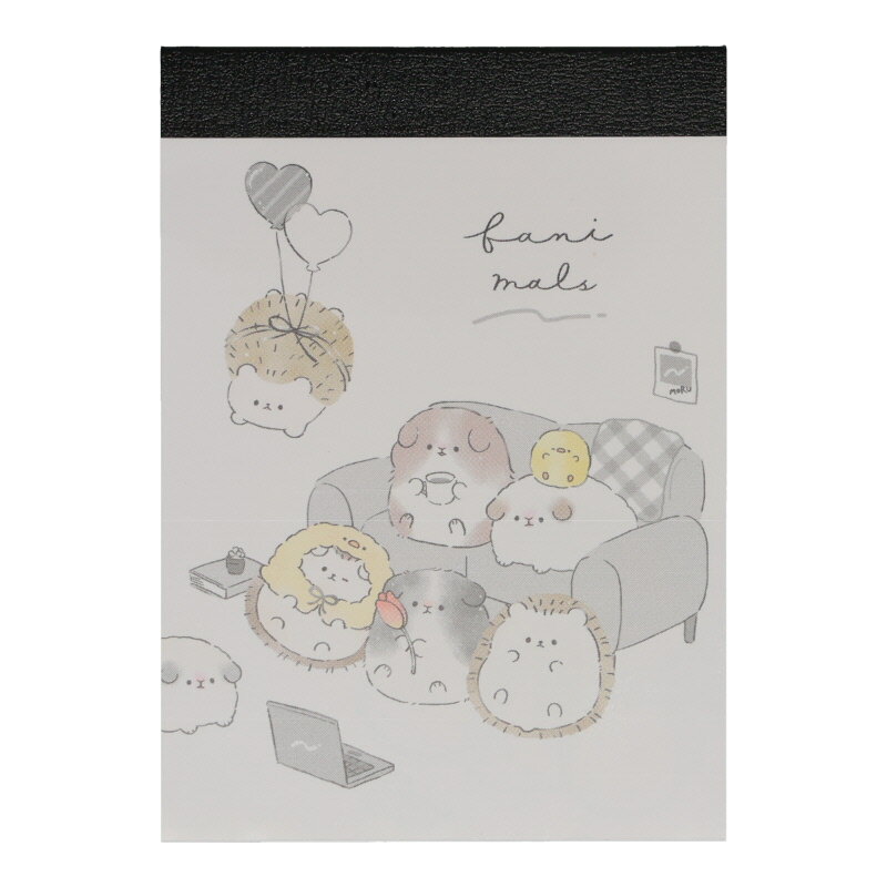 クラックス ミニメモ ふぁにまるず リビング 2柄 80枚 日本製 女子文具 プレゼント メモ帳 プチギフト お礼 20冊までメール便対応 文具 大人かわいい