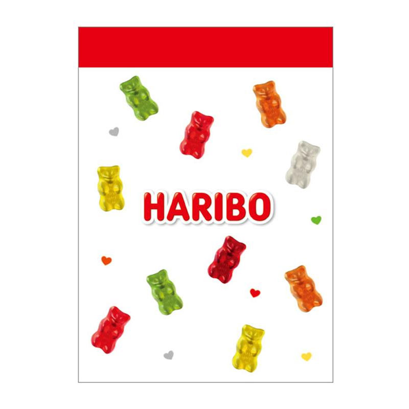 クラックス HARIBO ミニメモ グミチラシ 2柄 80枚 日本製 女子文具 プレゼント メモ帳 プチギフト お礼 20冊までメール便対応 文具 大人かわいい