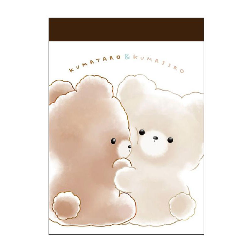 クラックス ミニメモ たろちゃんず くま 2柄 80枚 日本製 女子文具 プレゼント メモ帳 プチギフト お礼 20冊までメール便対応 文具 大人かわいい