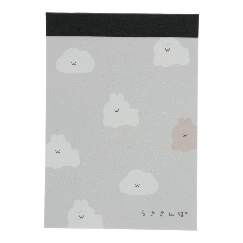 カミオジャパン ミニメモ うささんぽ 2柄 80枚 日本製 女子文具 プレゼント メモ帳 プチギフト お礼 20冊までメール便対応 文具 大人かわいい