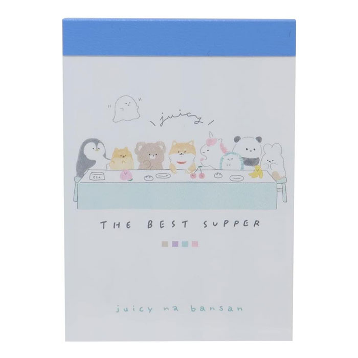 カミオジャパン ミニメモ ジューシーな晩餐 2柄 80枚 日本製 女子文具 プレゼント メモ帳 プチギフト お礼 20冊までメール便対応 文具 大人かわいい