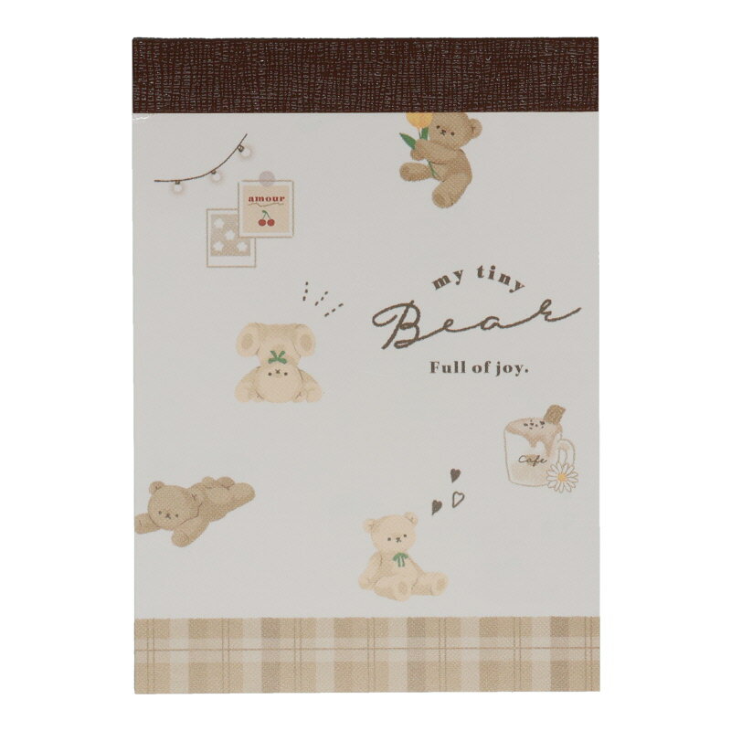 カミオジャパン ミニメモ my tiny Bear 2柄 80枚 日本製 女子文具 プレゼント メモ帳 プチギフト お礼 20冊までメール便対応 文具 大人かわ...
