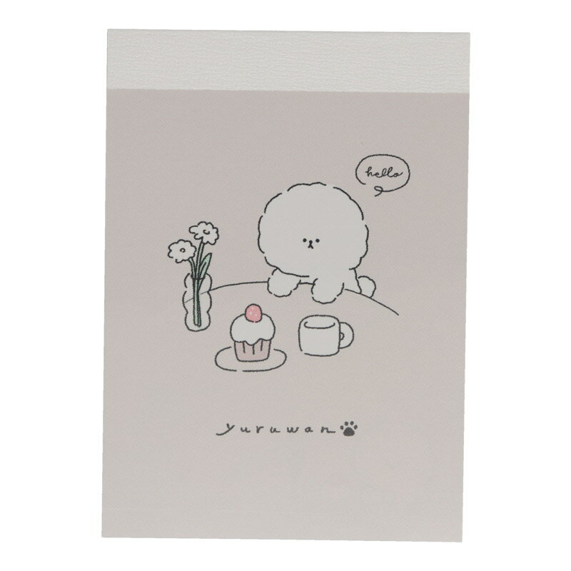 カミオジャパン ミニメモ ゆるかわ カフェ 2柄 80枚 日本製 女子文具 プレゼント メモ帳 プチギフト お礼 20冊までメール便対応 文具 大人かわいい