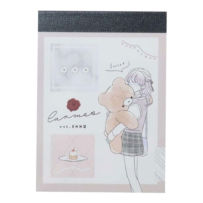 カミオジャパン ミニメモ T-LIKEオルチャン コラージュ 2柄 80枚 日本製 女子文具 プレゼント メモ帳 プチギフト お礼 20冊までメール便対応 文具...