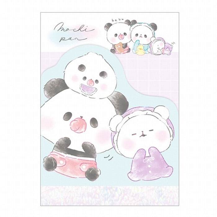 カミオジャパン ダイカットミニメモ もちもちぱんだ 2柄 70枚 日本製 女子文具 プレゼント メモ帳 プチギフト お礼 20冊までメール便対応 文具 大人かわ...