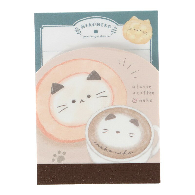 カミオジャパン ダイカットミニメモ ねこねこ 2柄 70枚 日本製 女子文具 プレゼント メモ帳 プチギフト お礼 20冊までメール便対応 文具 大人かわいい