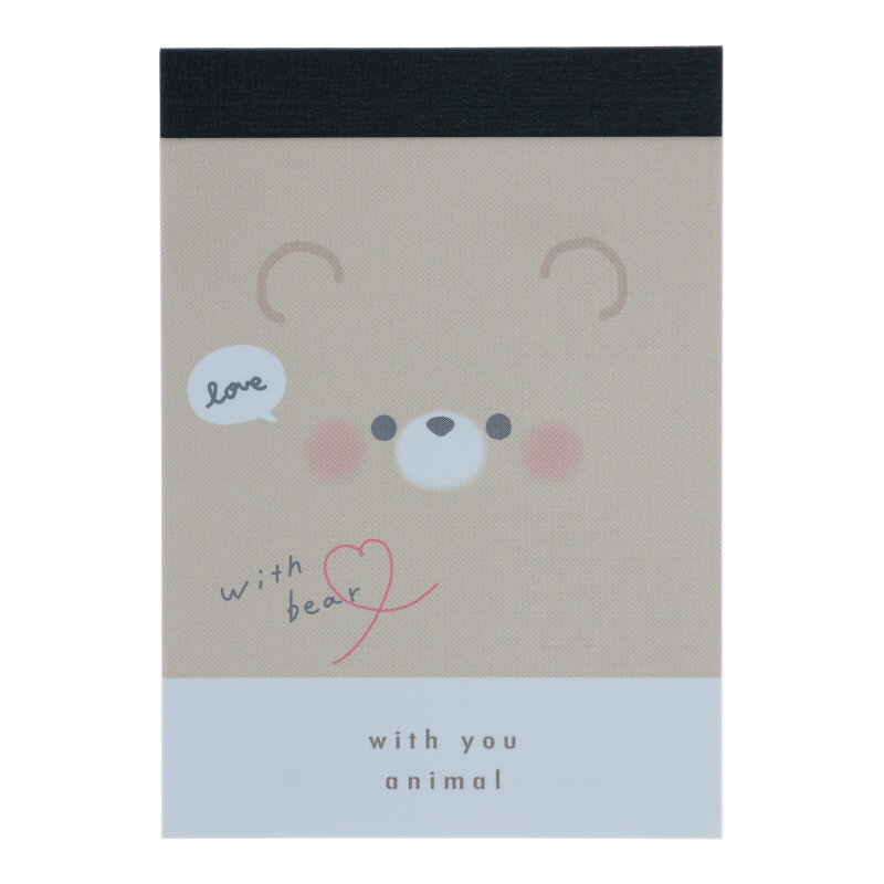 カミオジャパン ミニメモ with you animal 2柄 80枚 日本製 女子文具 プレゼント メモ帳 プチギフト お礼 20冊までメール便対応 文具 大...