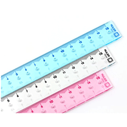 2色の目盛りで下地を問わず識別しやすく、起き上がりやすい　北欧雑貨のようなステーショナリー　ミド..