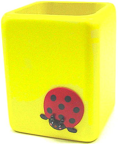 動物がついたかわいいスタンド　ウッディプッディ　ペンスタンド"テントウムシ"