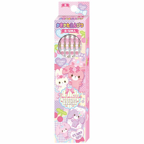 ☆2016年新入学アイテム☆ 【名入れ無料】 キャラクターの書き心地 ぼんぼんりぼん 鉛筆Bダース