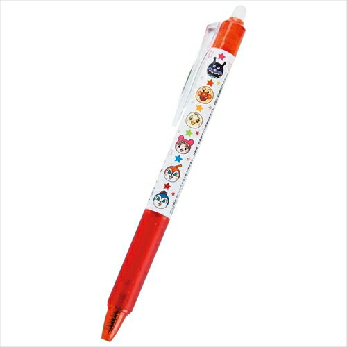 お子様の体調変化や急な予定変更もこれでラクラク☆ 安心の日本製PILOT筆記具 アンパンマン・スマイルプラス フリクションボールノック0.5　赤