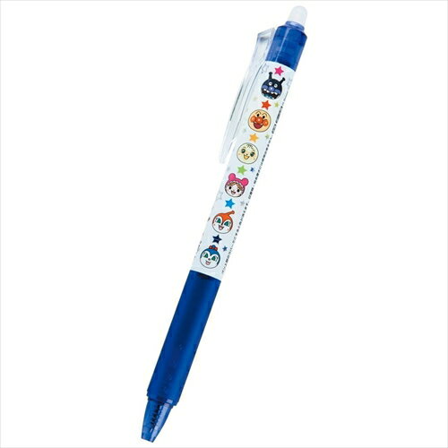 お子様の体調変化や急な予定変更もこれでラクラク☆ 安心の日本製PILOT筆記具 アンパンマン・スマイルプラス フリクションボールノック0.5　青