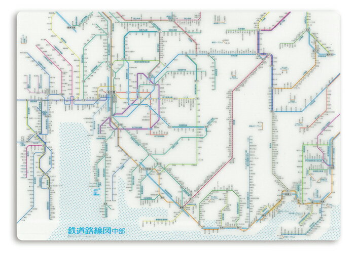 これがあれば迷わない 中部の鉄道路線図が入った機能性とデザイン性を兼ね備えます 鉄道路線図”中部” 下敷き A4サイズ