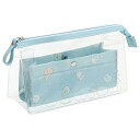 サンエックス すみっコぐらし KUSUMI Colour Stationery クリアペンポーチ ブルー キャラミックス ペンケース ギフト プレゼント 女子文...