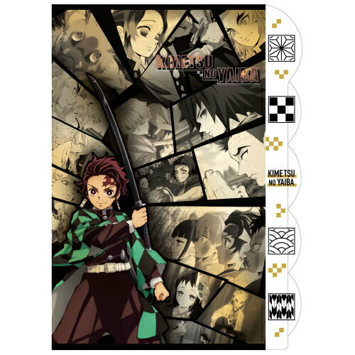 爆発的な人気で現在話題沸騰中! 『鬼滅の刃』!!単行本の累計発行部数が1億部を突破、興行収入が歴代1位を記録し、盛り上がりをみせている『鬼滅の刃』のステーショナリーが登場!鬼滅の刃のアニメで使用された美麗なイラストをそのまま使用した表紙に、主人公『竈門炭治郎』をはじめ、柱の人気キャラ達もたくさん☆【サイズ】W225mm&times;H310mm&times;D2mm【重量】72g【材質】PP　